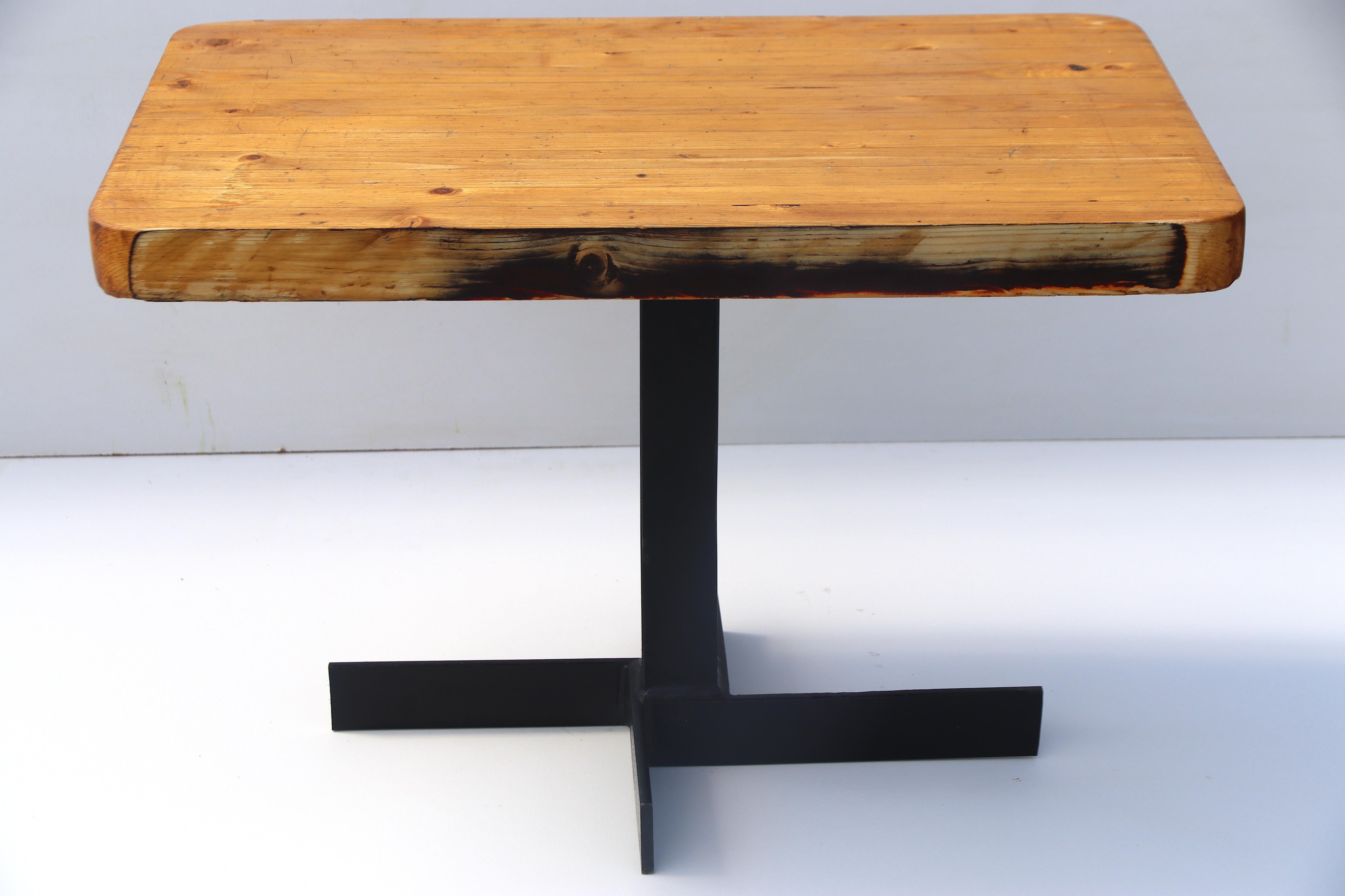 Mid-Century Modern Charlotte Perriand for Les Arcs 1600 Pine Coffee or Side Table For Sale