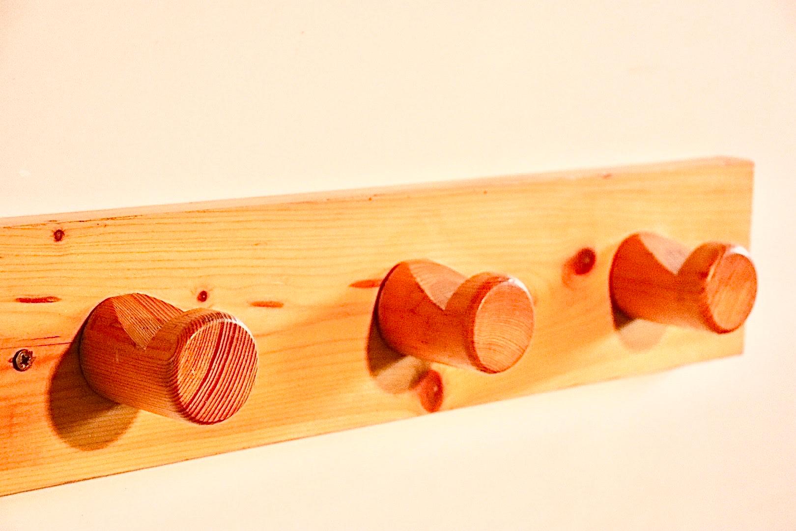 Mid-Century Modern Charlotte Perriand for Les Arcs Pine Coat Rack  For Sale