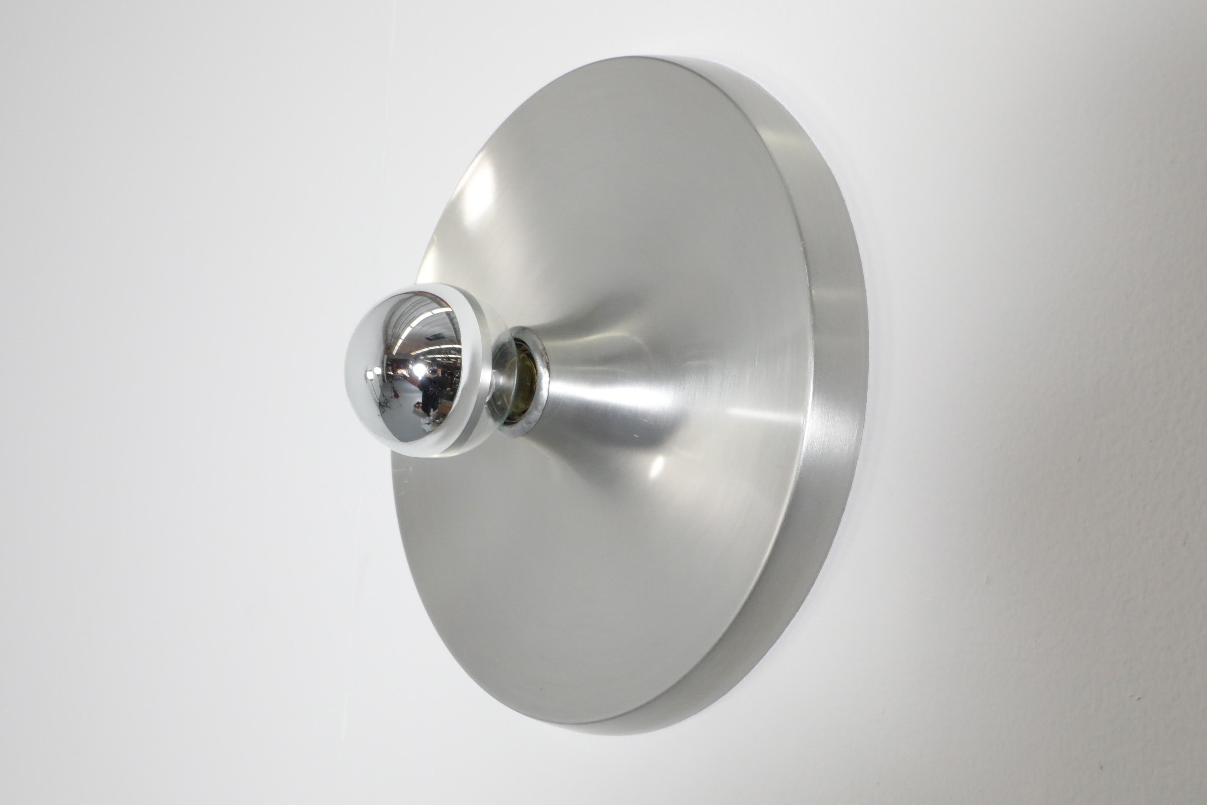 Aluminum Charlotte Perriand for Les Arcs Selected Honsel Flush Mount Ceiling Sconce For Sale