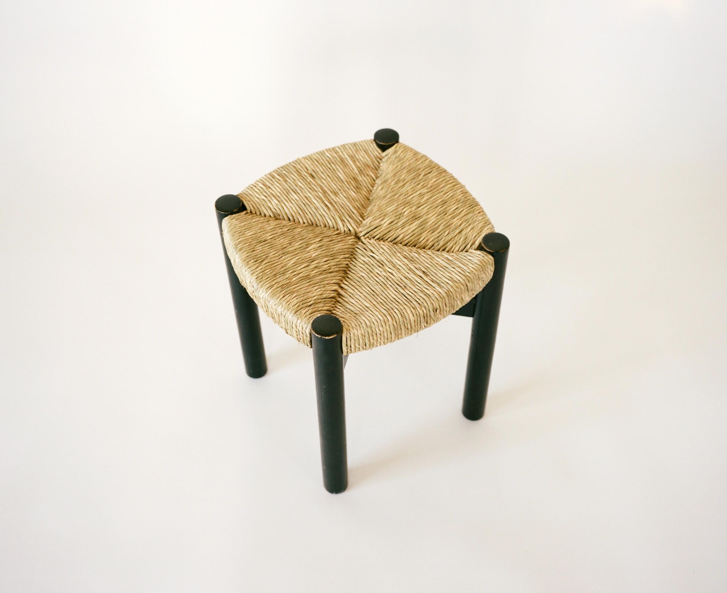 Rattan Charlotte Perriand, Four Stools, circa 1948