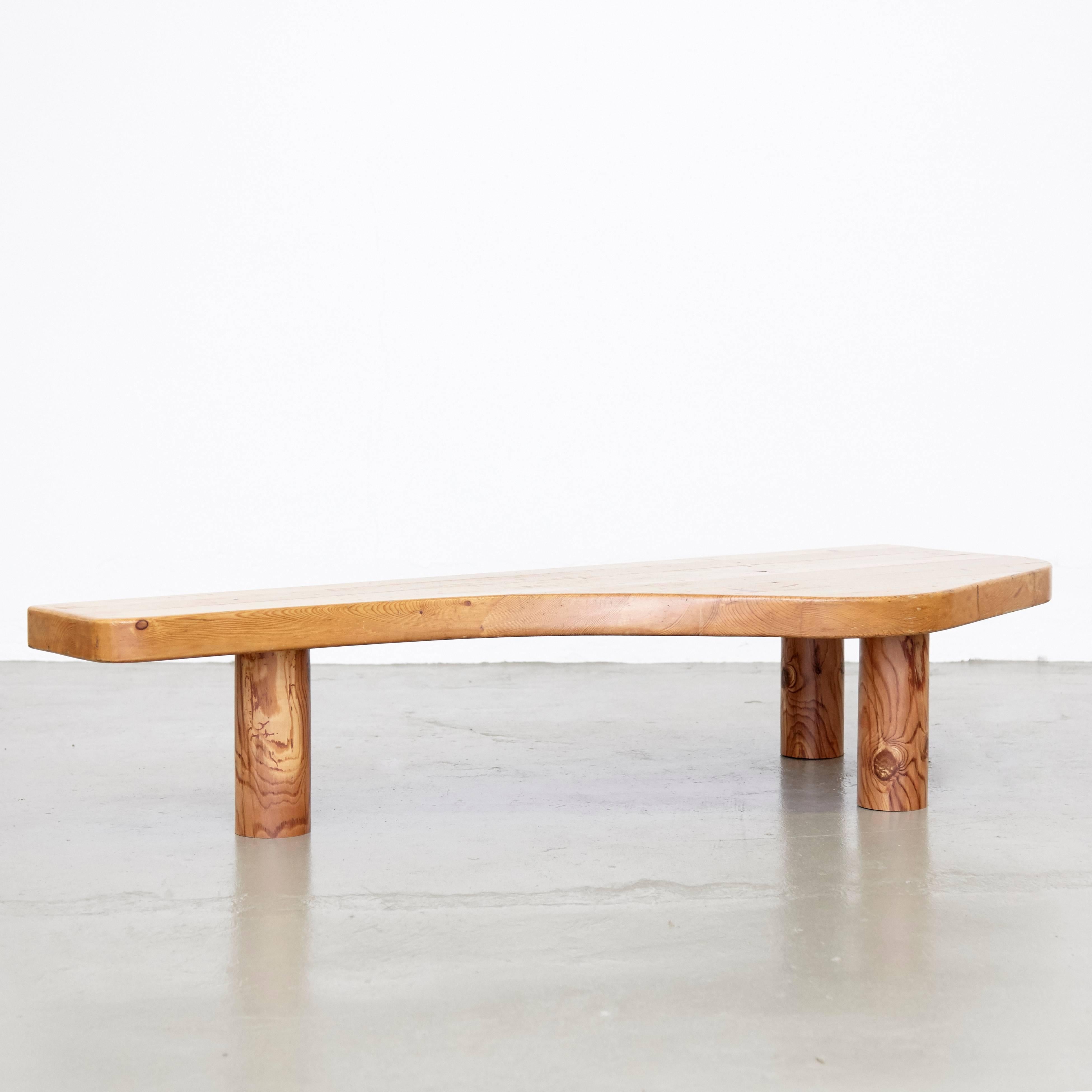 Charlotte Perriand Style Free-Form Low Table, circa 1970 In Good Condition In Barcelona, Barcelona