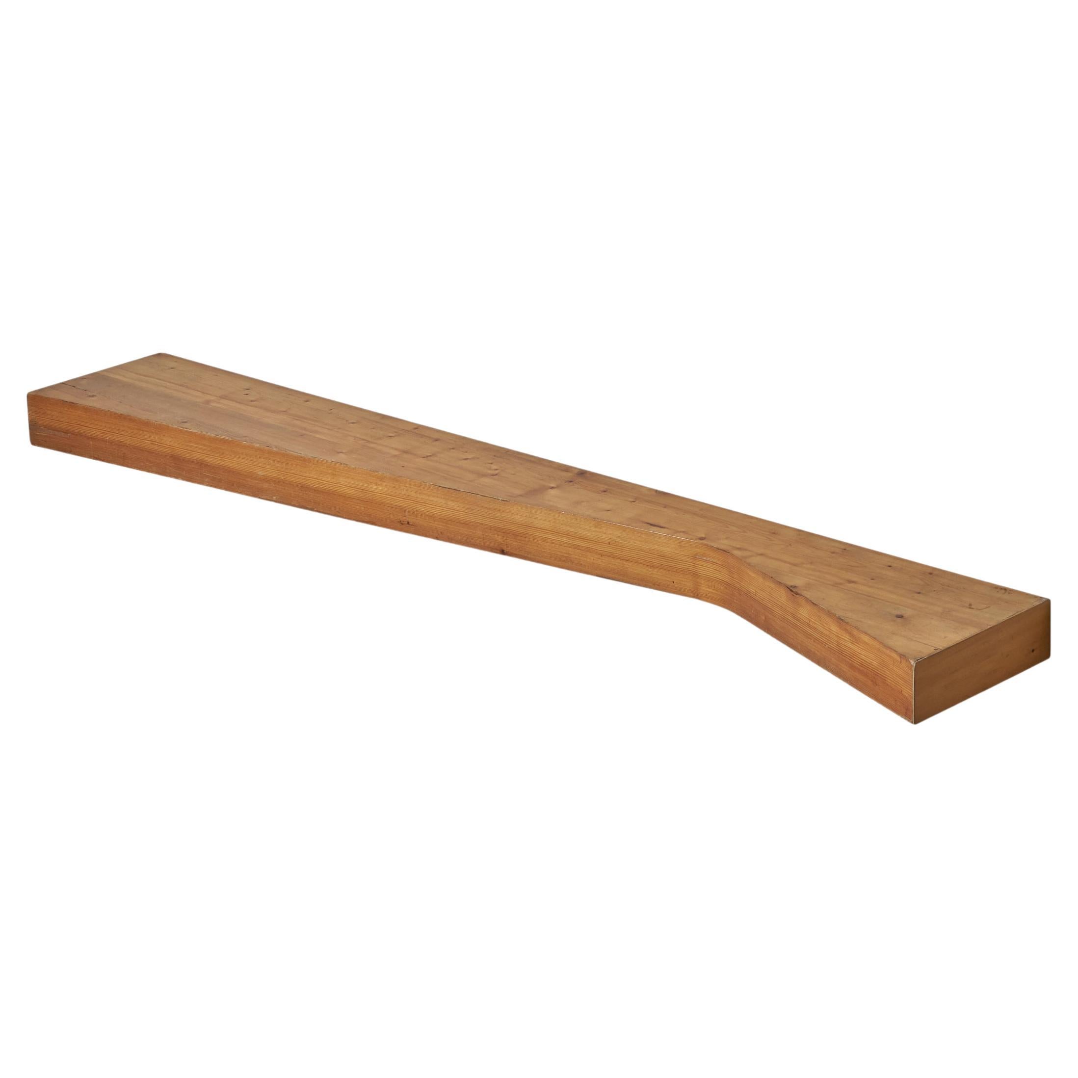 Charlotte Perriand, Freeform Console Bench, Pine, France, 1967 For Sale