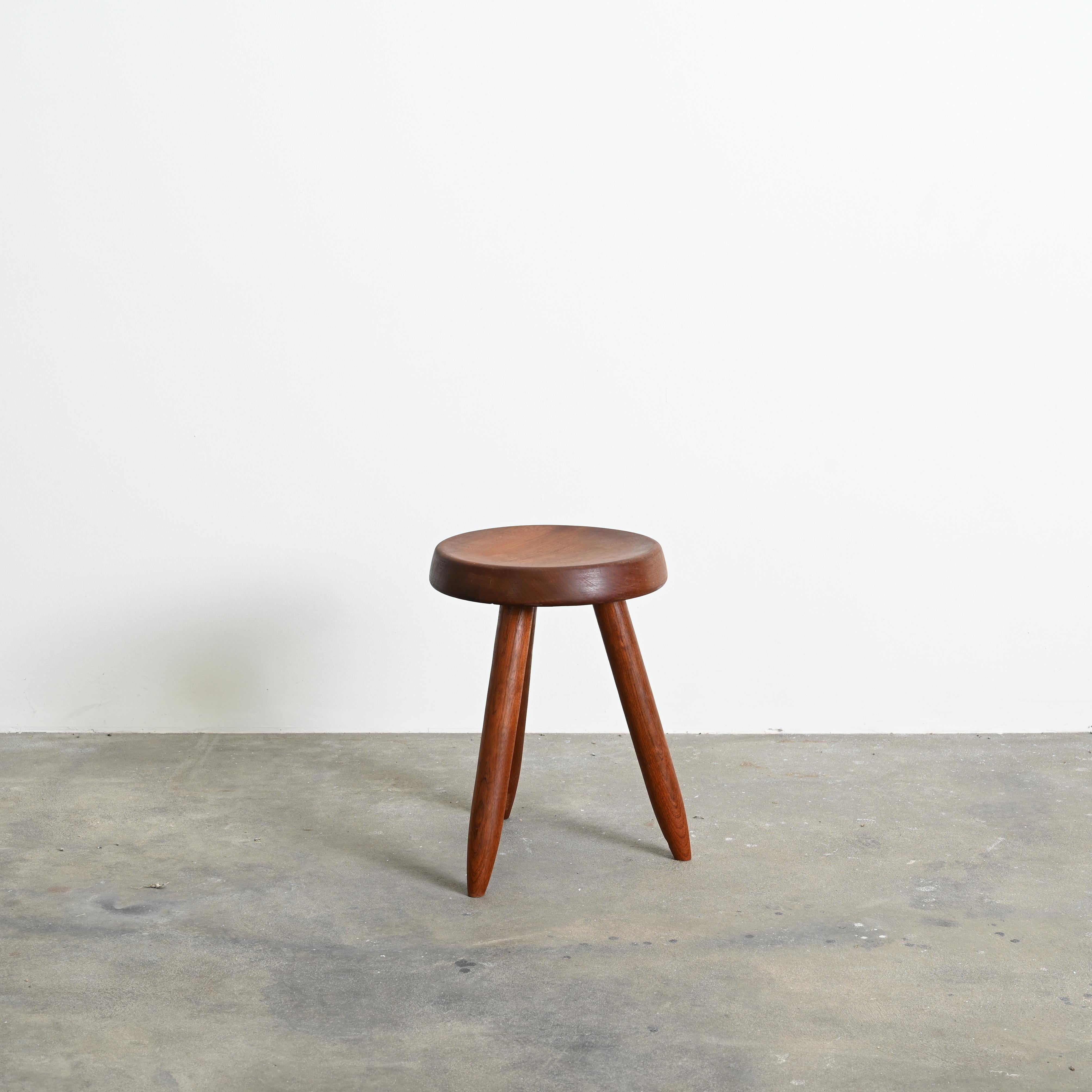 French Charlotte Perriand High Berger Stool Authentic & Rare Mid-Century Modern For Sale