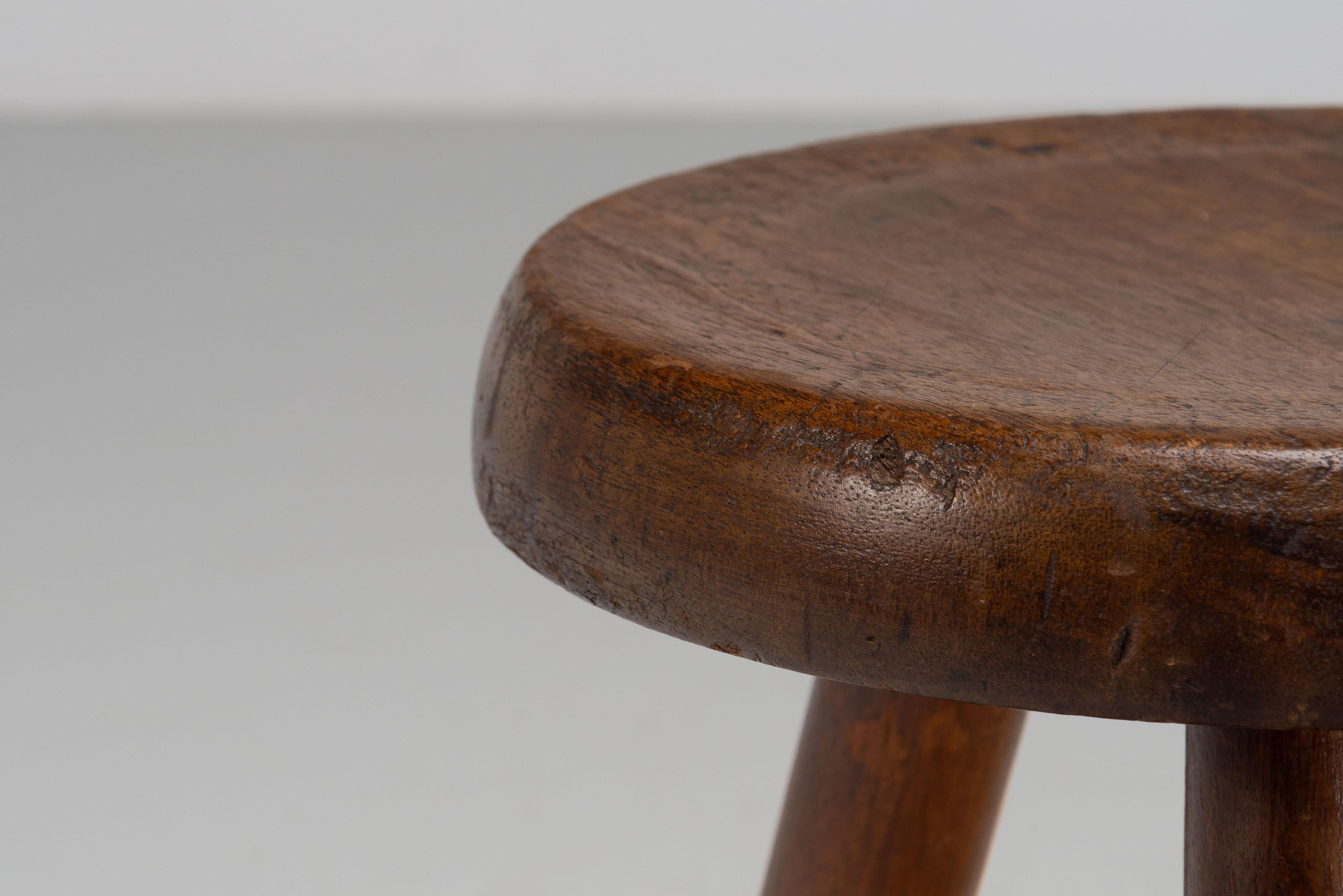 Charlotte Perriand Taburete alto Berger Steph Simon Francia 1953 Caoba en venta