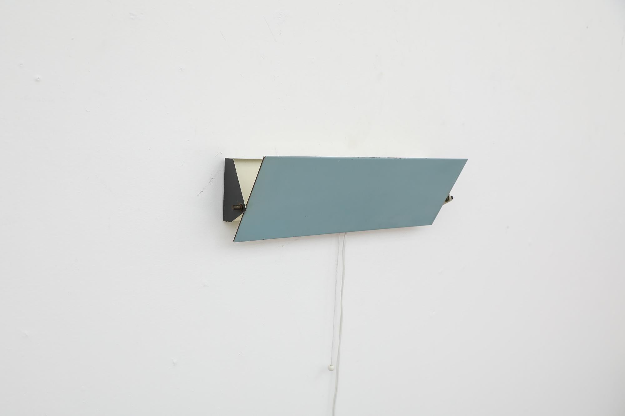 Mid-20th Century Charlotte Perriand Inspired Baby Blue Wall Sconce by Anvia