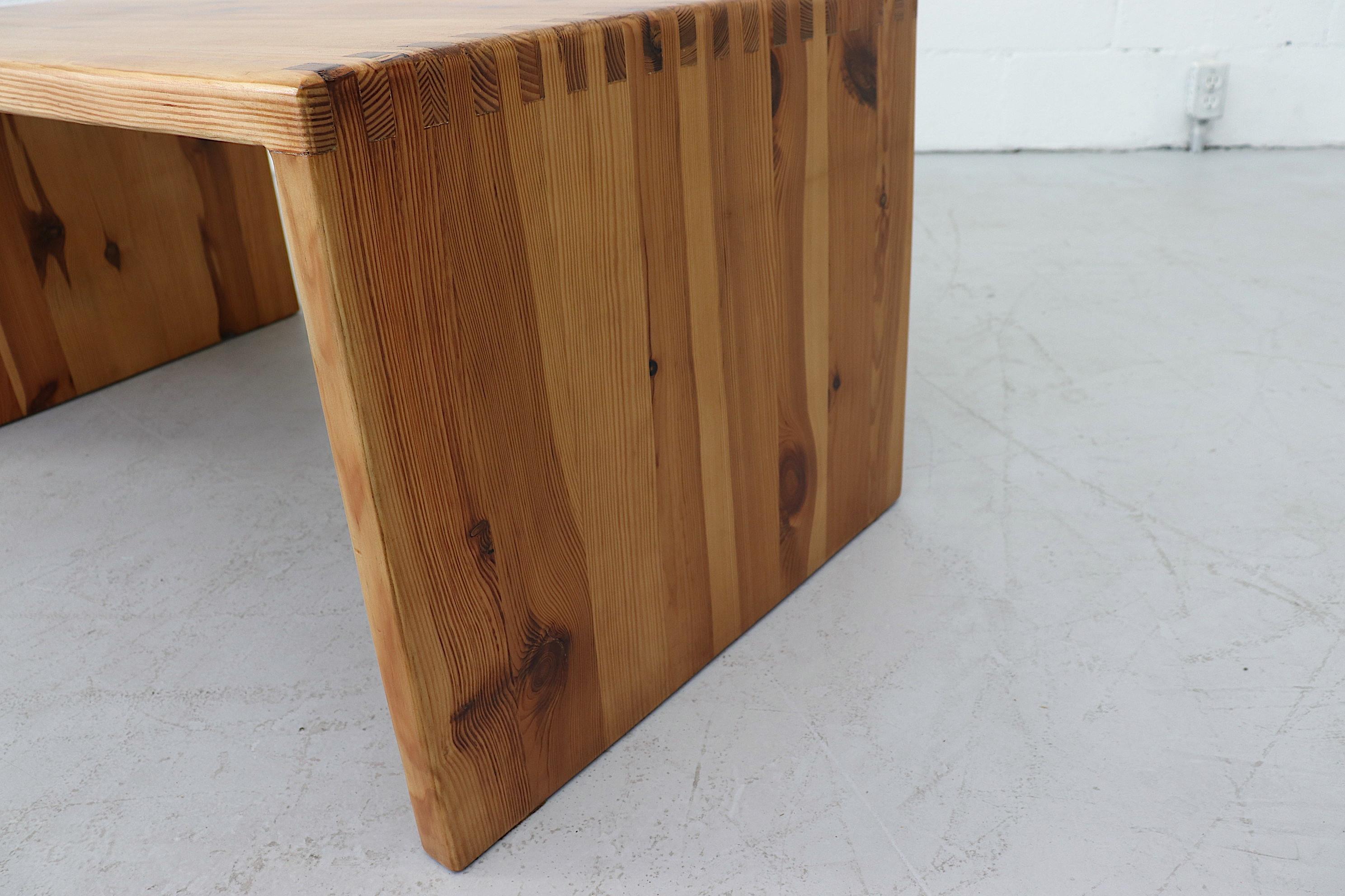 Charlotte Perriand Inspired Pine Coffee Table by Ate Van Apeldoorn 1