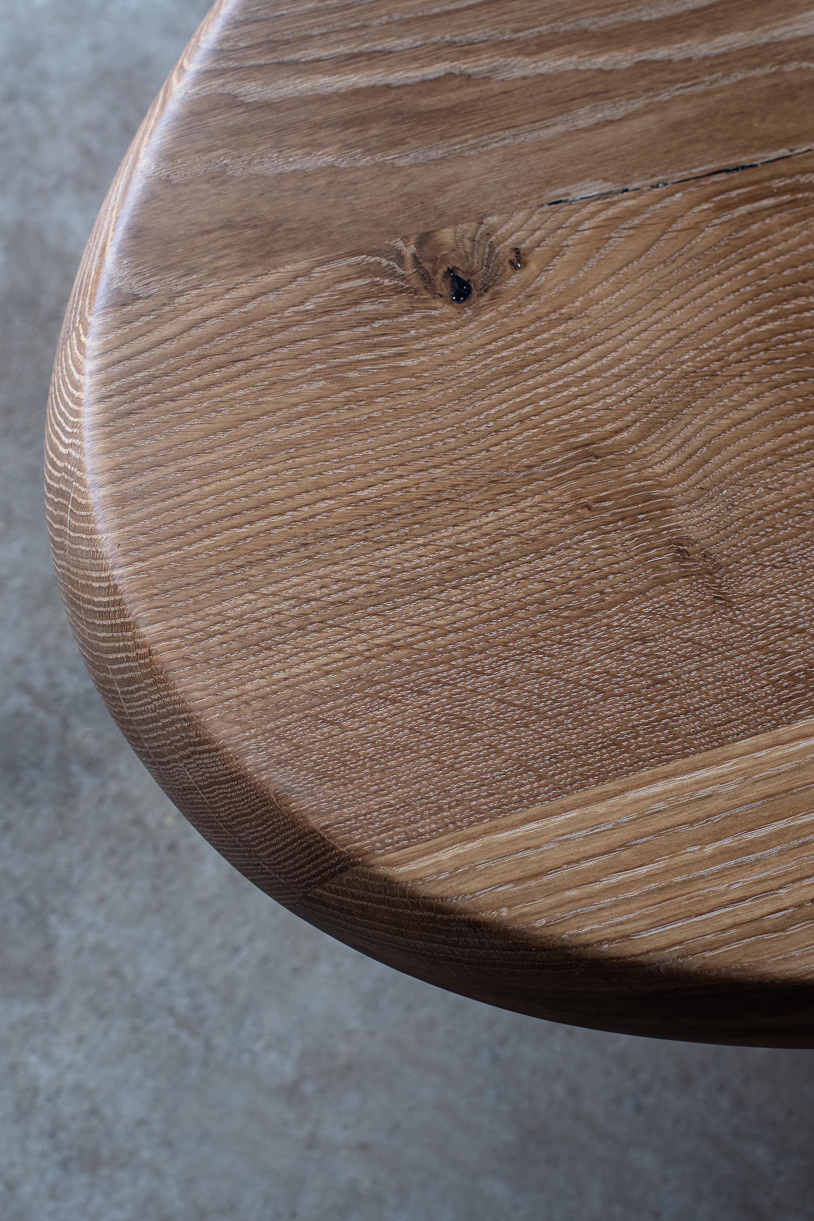 Epoxy Resin Charlotte Perriand Inspired Solid Oak En Forme Libre Coffee Table