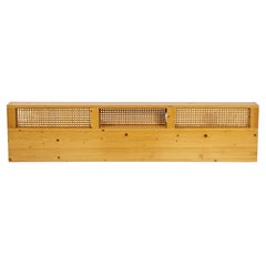Charlotte Perriand, Large Pine Wood Bed Headboard with Lamp for Les Arcs 1800