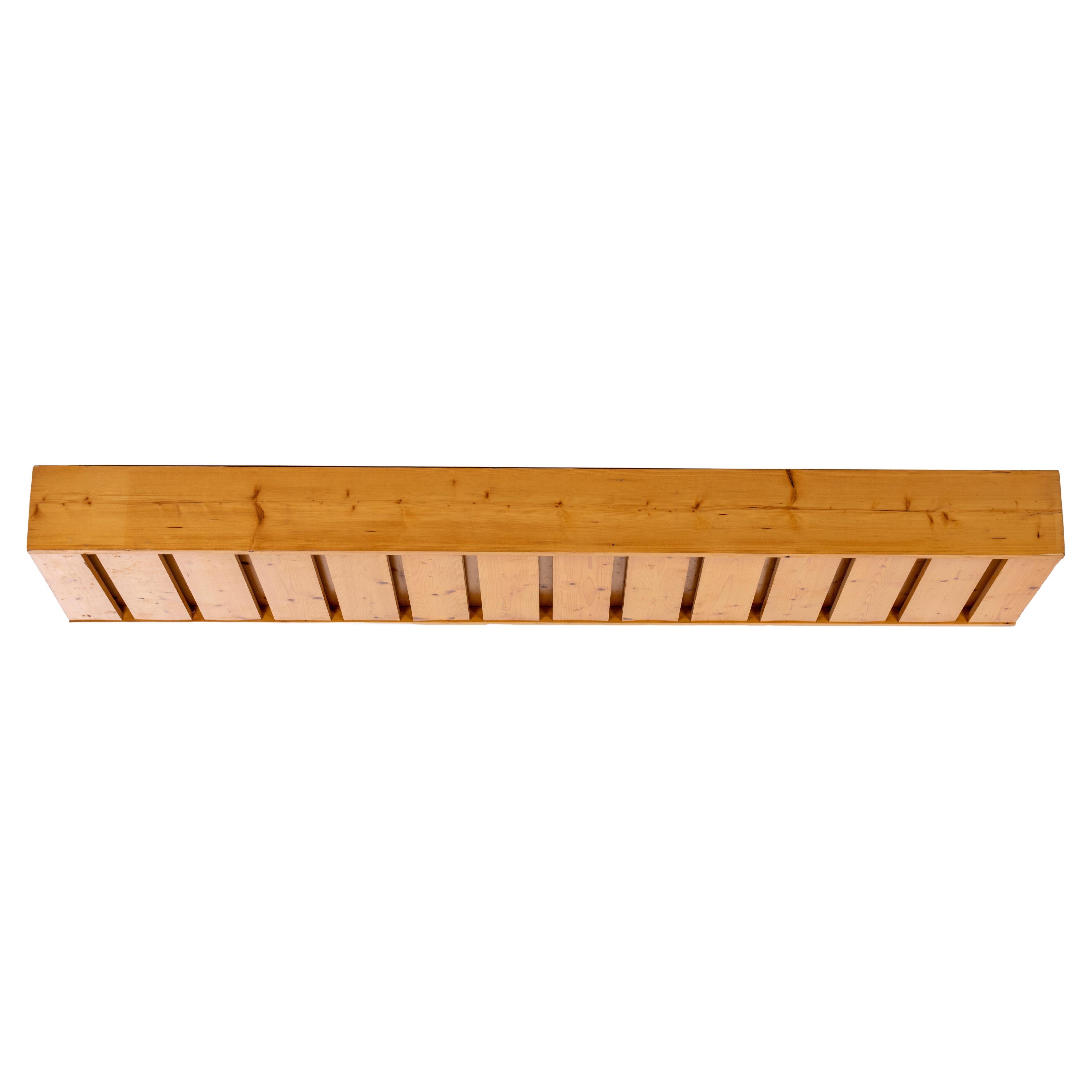 Charlotte Perriand, Large Pine Wood Ceiling Lamp for Les Arcs, 1800 For Sale