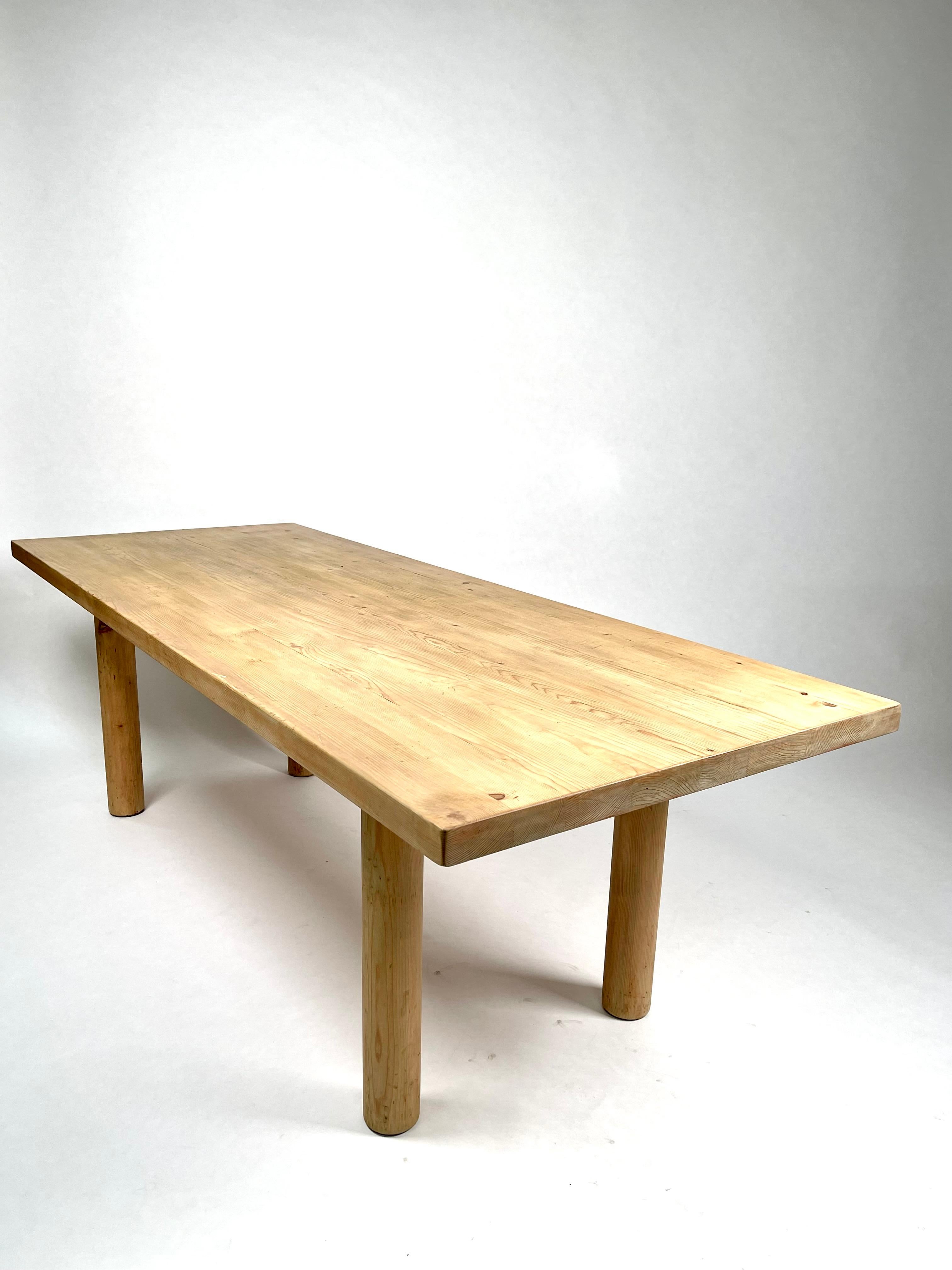 Charlotte Perriand, Large & Rare Pine Table from Méribel, France 1950. 7