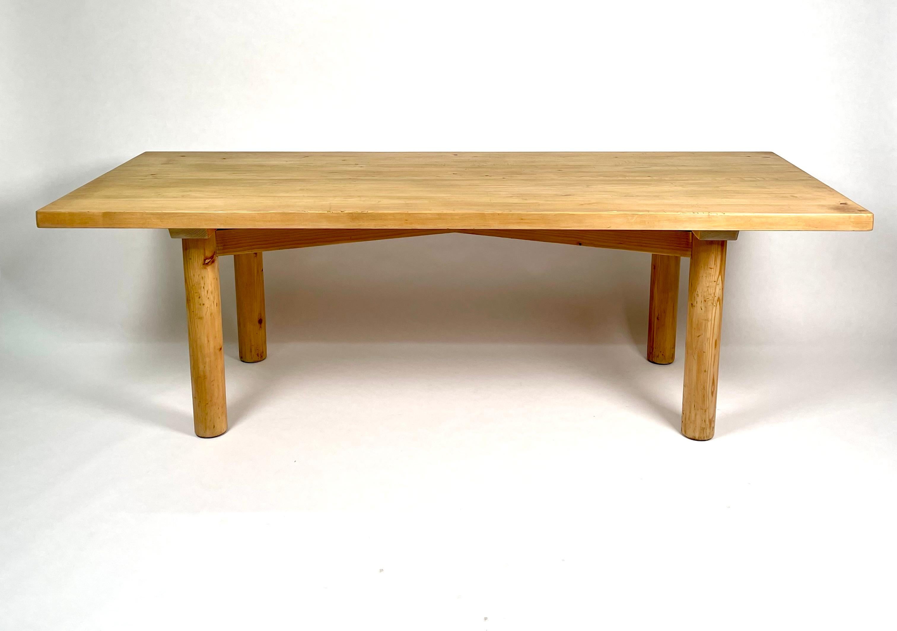 Charlotte Perriand, Large & Rare Pine Table from Méribel, France 1950. 9