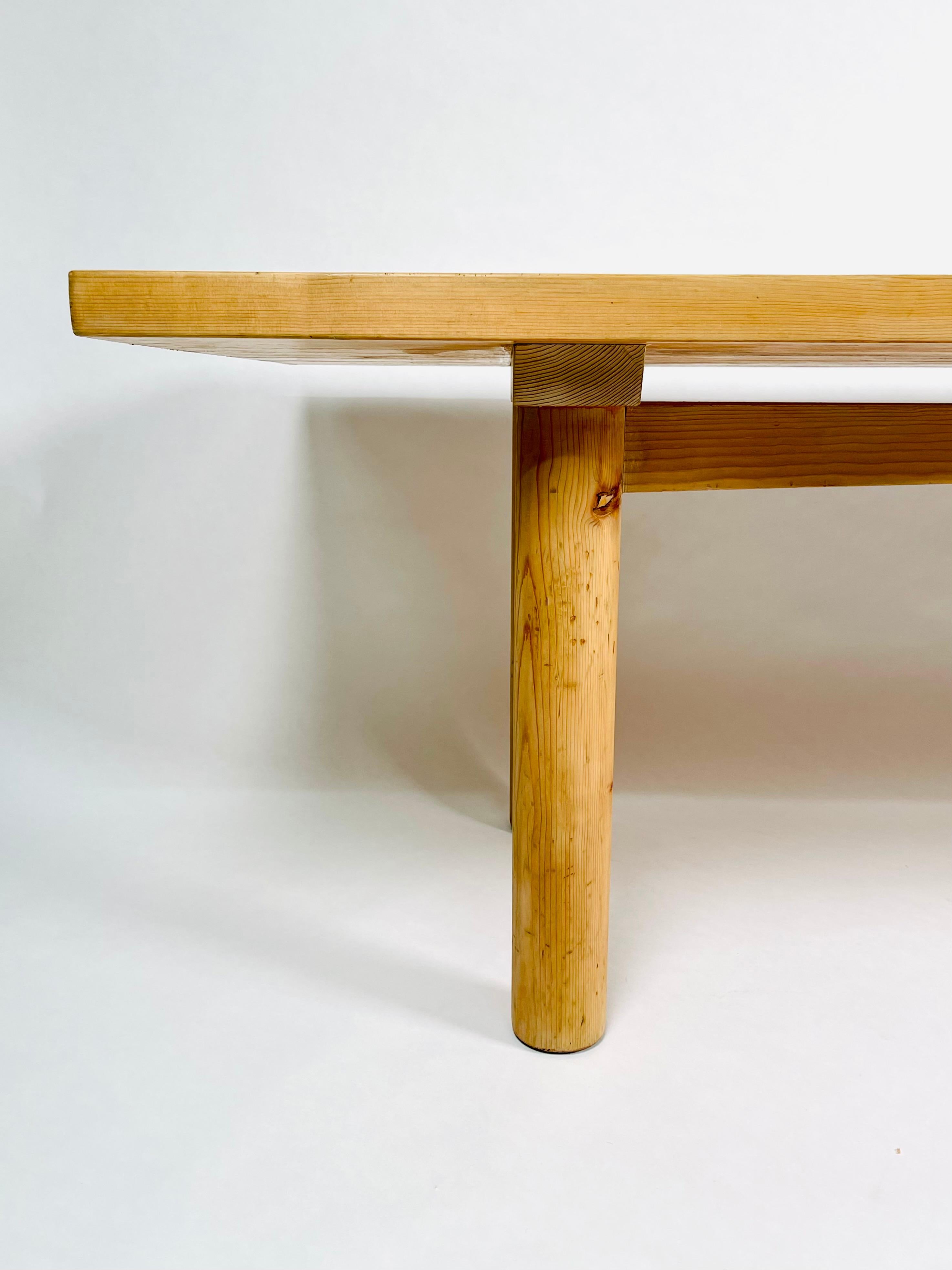 Mid-Century Modern Charlotte Perriand, Large & Rare Pine Table from Méribel, France 1950.