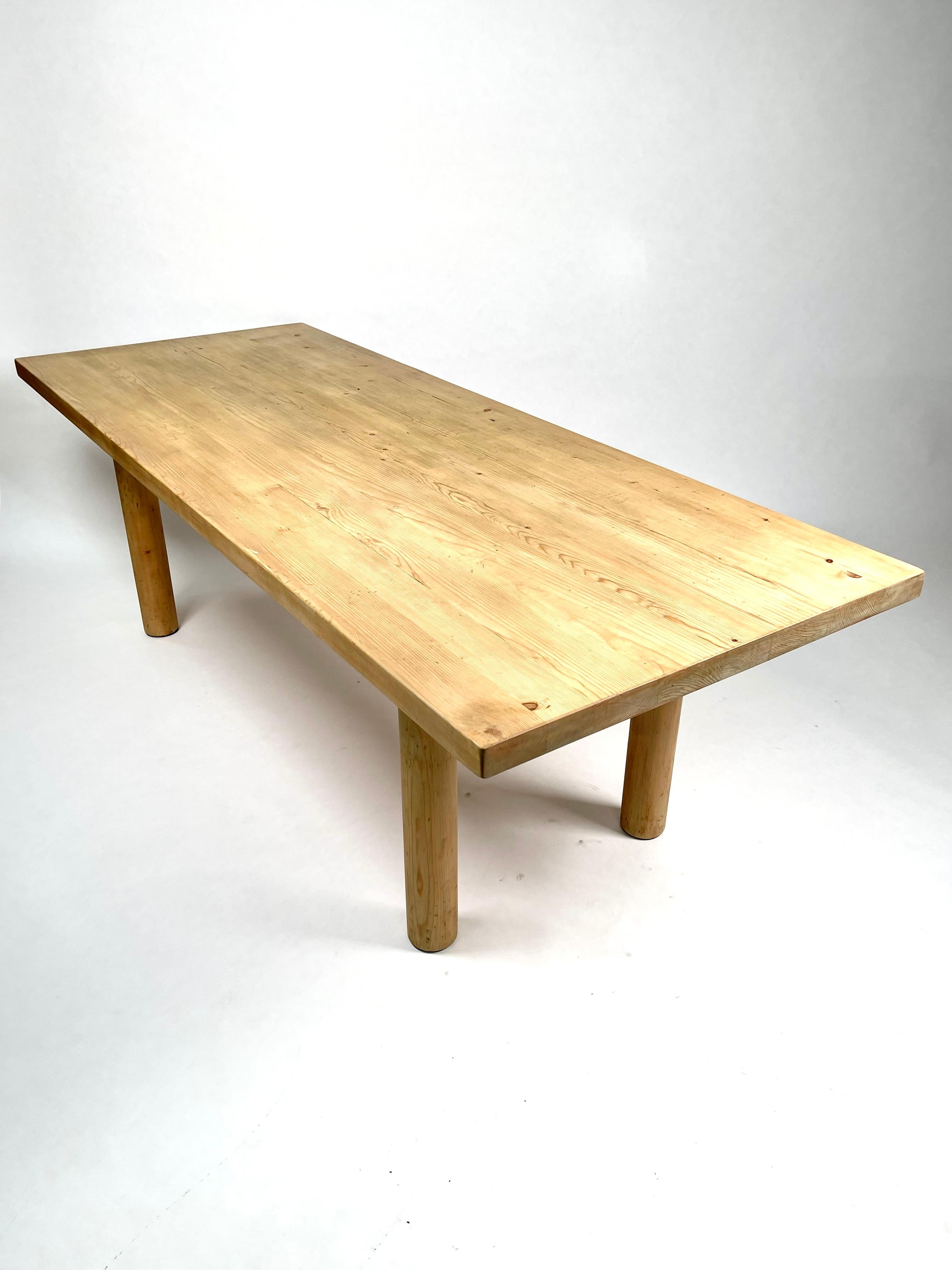 Charlotte Perriand, Large & Rare Pine Table from Méribel, France 1950. In Good Condition In Berlin, DE