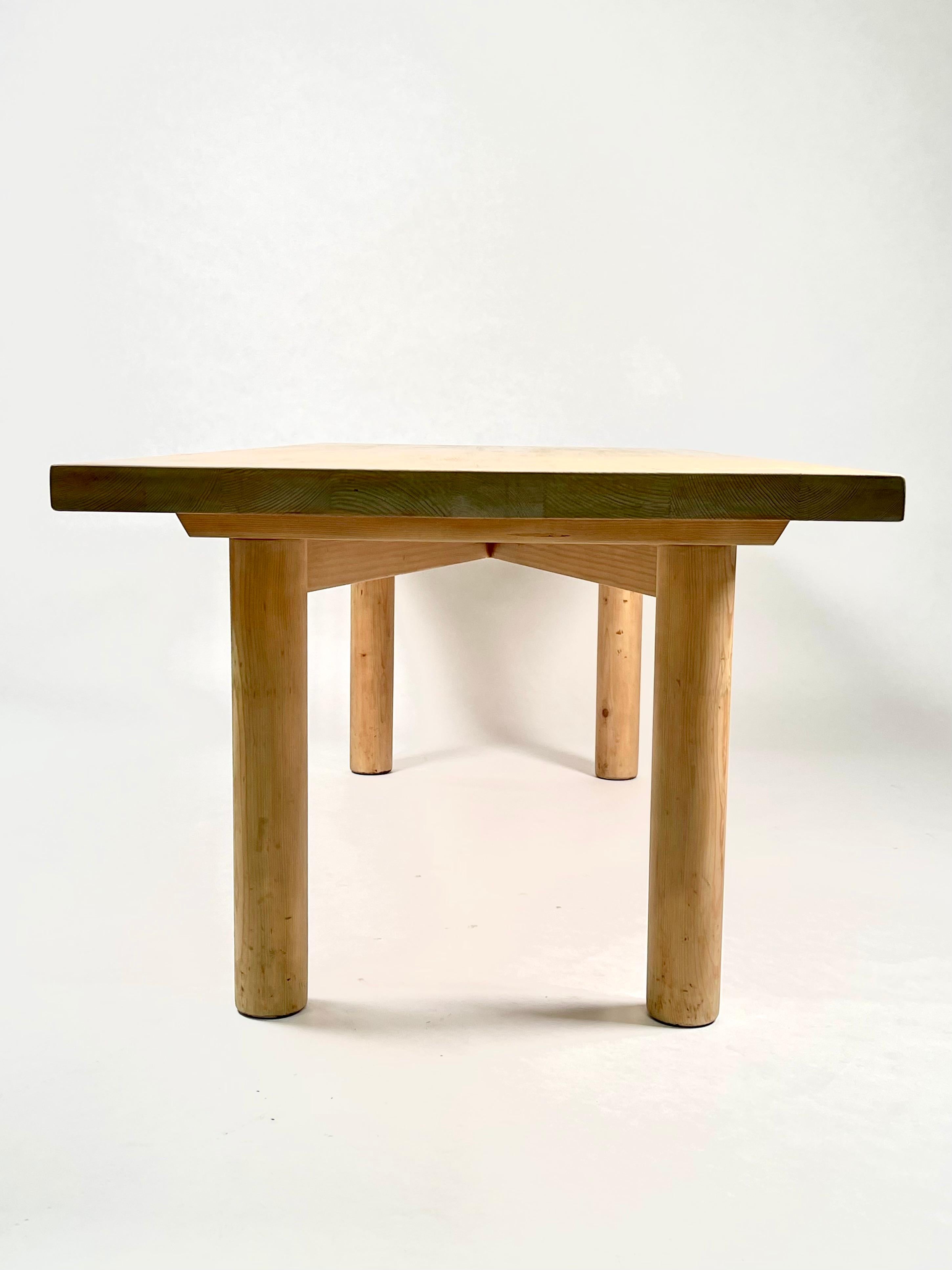 Mid-20th Century Charlotte Perriand, Large & Rare Pine Table from Méribel, France 1950.