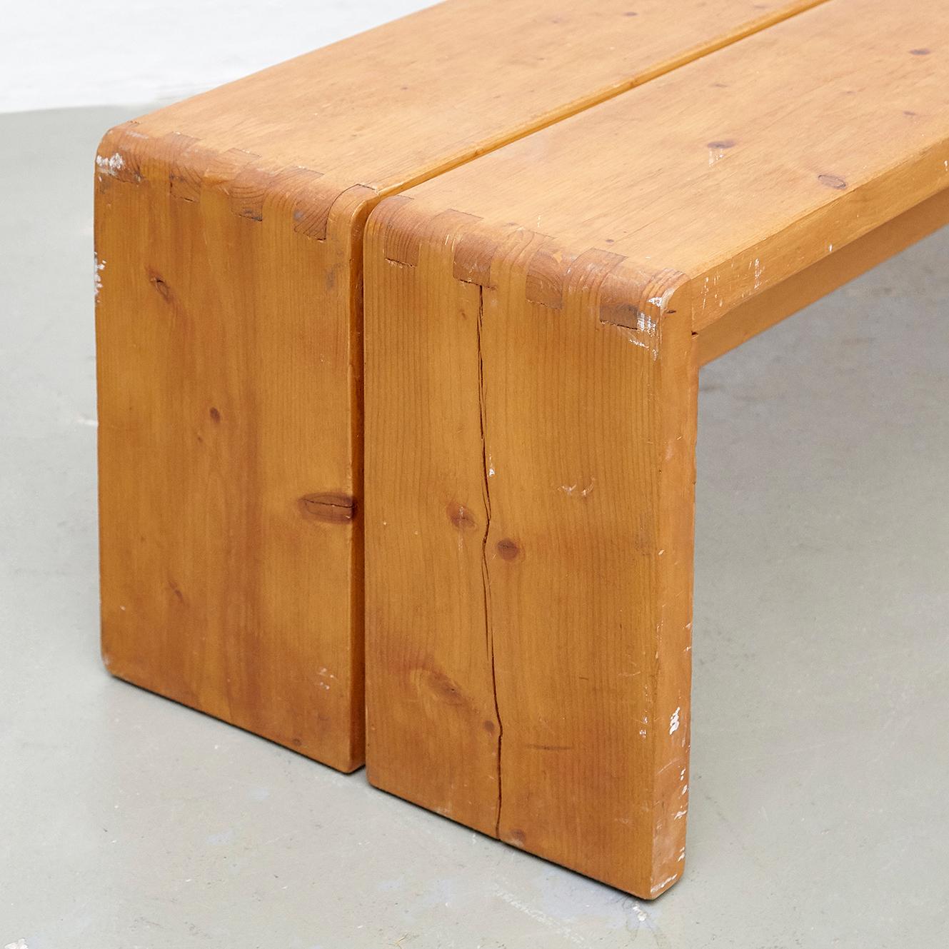 Charlotte Perriand, Large Wood Bench for Les Arcs, circa 1960 3