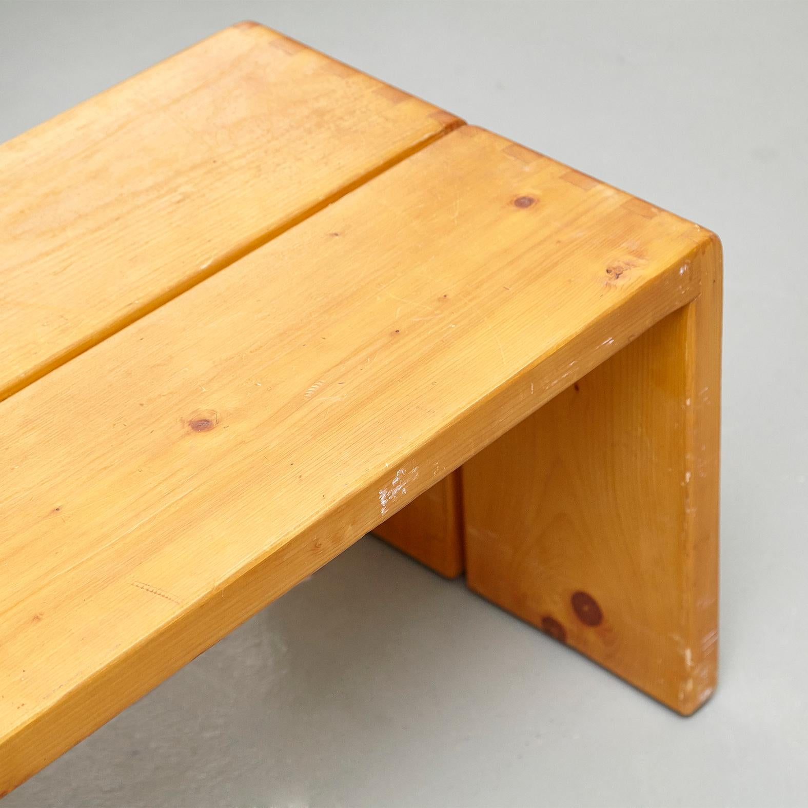 Charlotte Perriand, Mid Century Modern Large Wood Bench for Les Arcs, circa 1960 4
