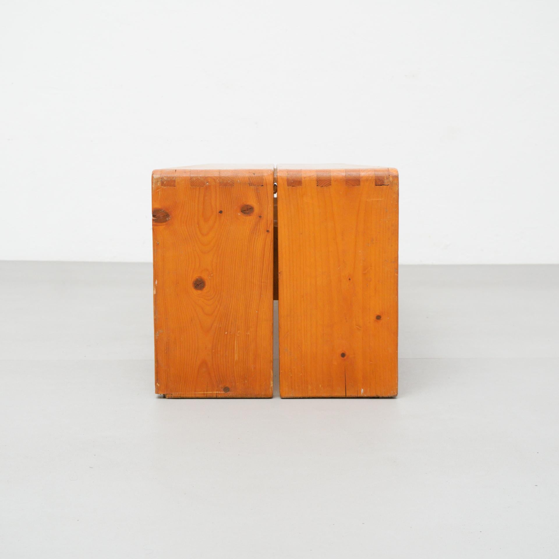 Charlotte Perriand, Large Wood Bench for Les Arcs, circa 1960 4