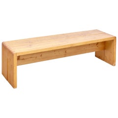 Charlotte Perriand Large Wood Bench for Les Arcs, circa 1960