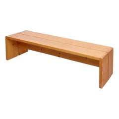 Charlotte Perriand, Large Wood Bench for Les Arcs, circa 1960