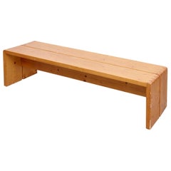 Charlotte Perriand, Large Wood Bench for Les Arcs, circa 1960