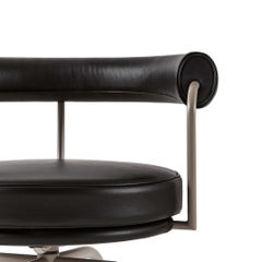 Charlotte Perriand LC7 Black Leather Chair by Cassina