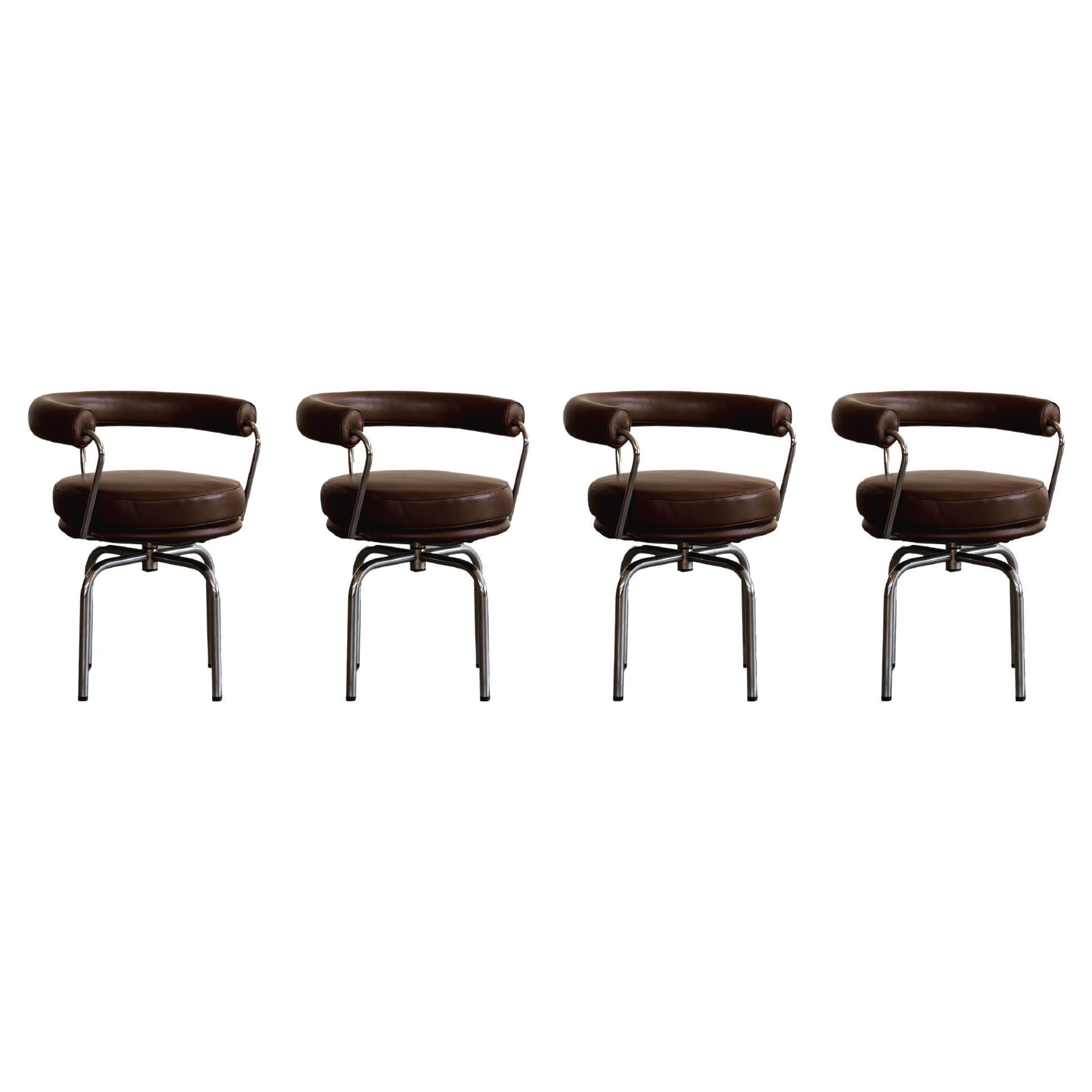 Charlotte Perriand “LC7” Dining Chairs for Cassina, 1927, Set of 4