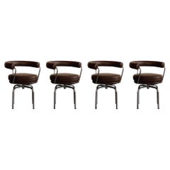 Chaises de salle à manger LC7 de Charlotte Perriand pour Cassina, 1927, lot de 4