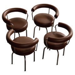 Chaises de salle à manger LC7 de Charlotte Perriand pour Cassina, 1927, lot de 4