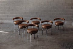Charlotte Perriand “LC7” Dining Chairs for Cassina, 1927, Set of 6