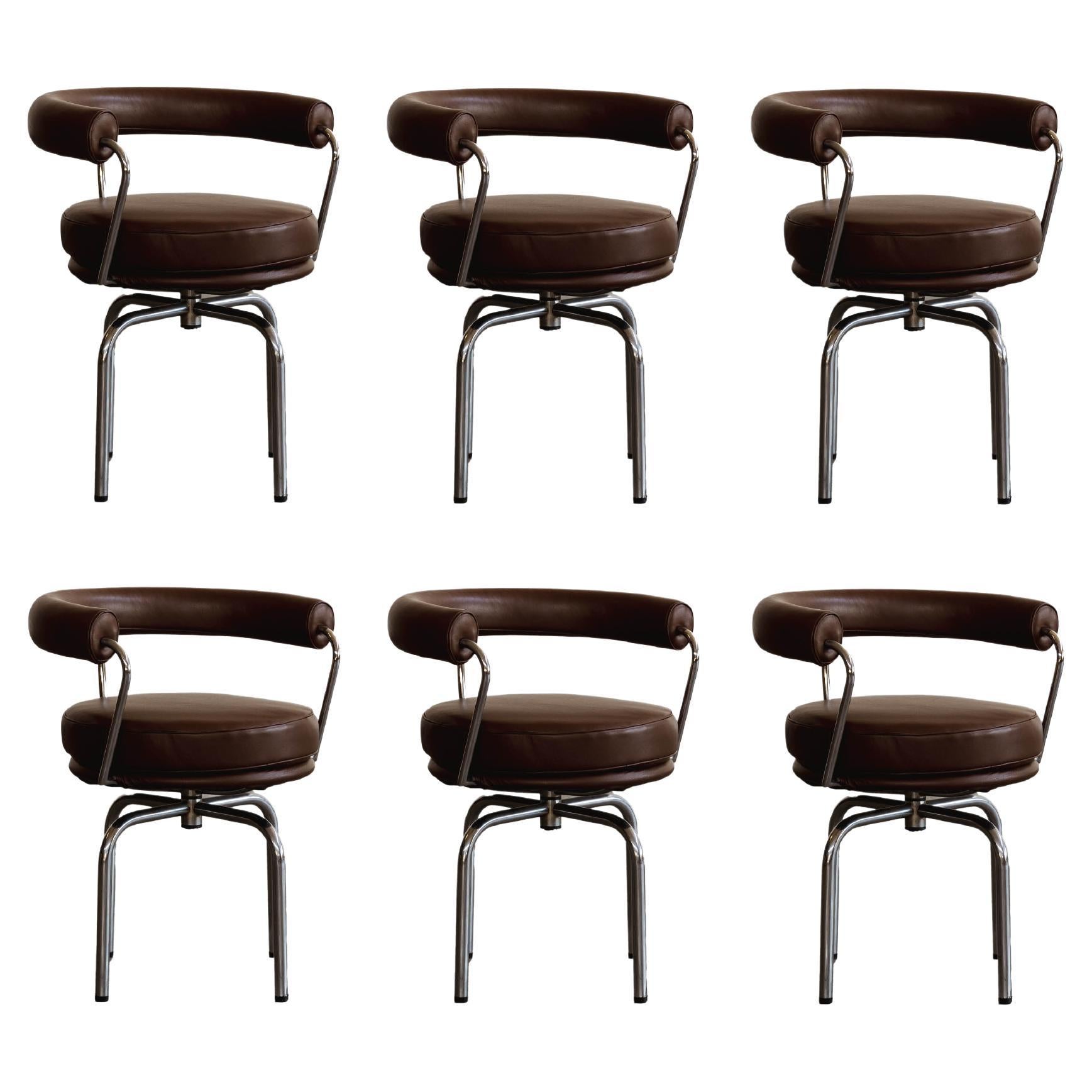 Charlotte Perriand “LC7” Dining Chairs for Cassina, 1927, Set of 6