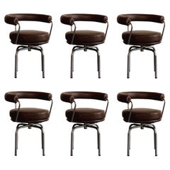 Chaises à manger LC7 de Charlotte Perriand pour Cassina, 1927, lot de 6
