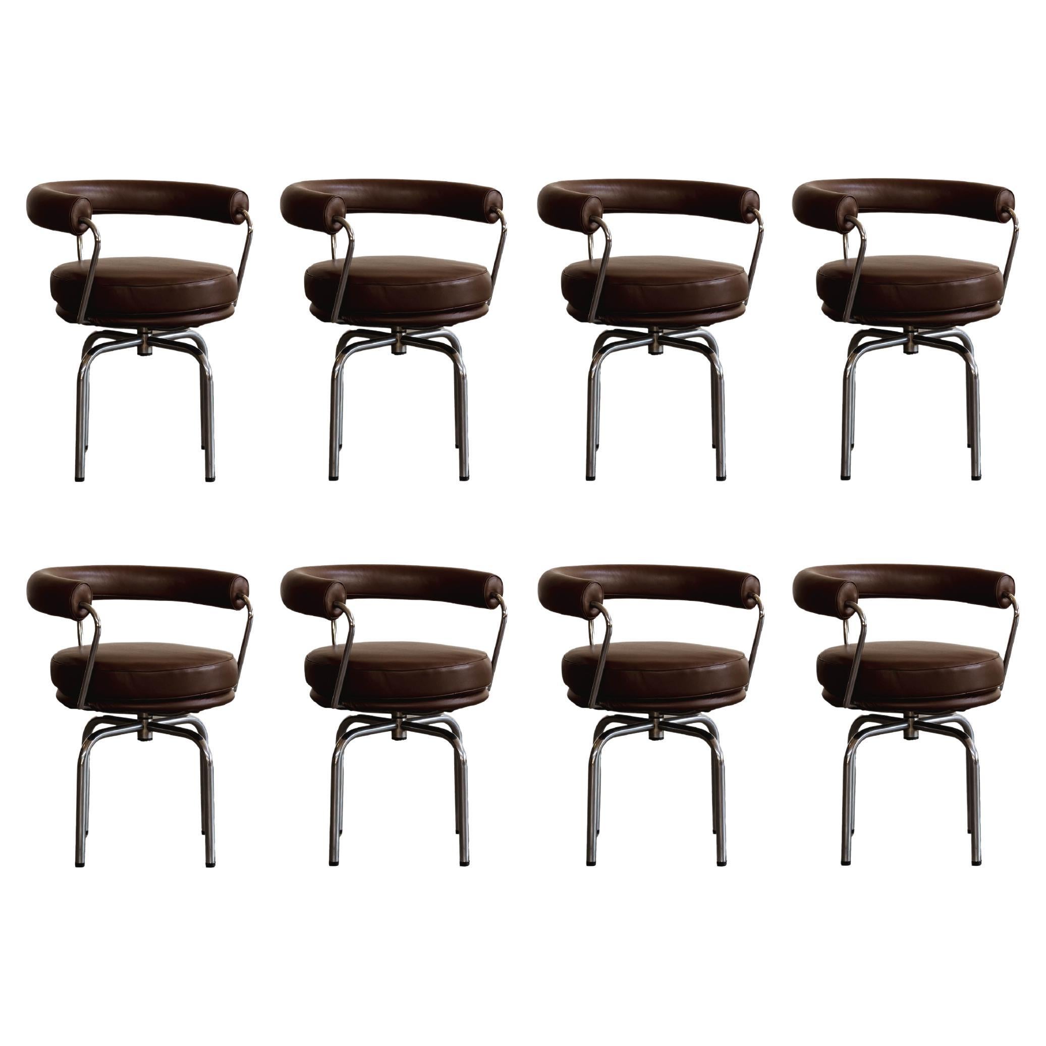 Charlotte Perriand “LC7” Dining Chairs for Cassina, 1927, Set of 8