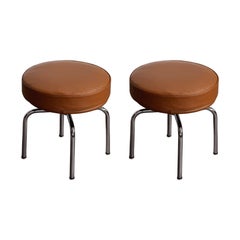Charlotte Perriand Tabourets LC8 pour Cassina, 1929, Lot de 2