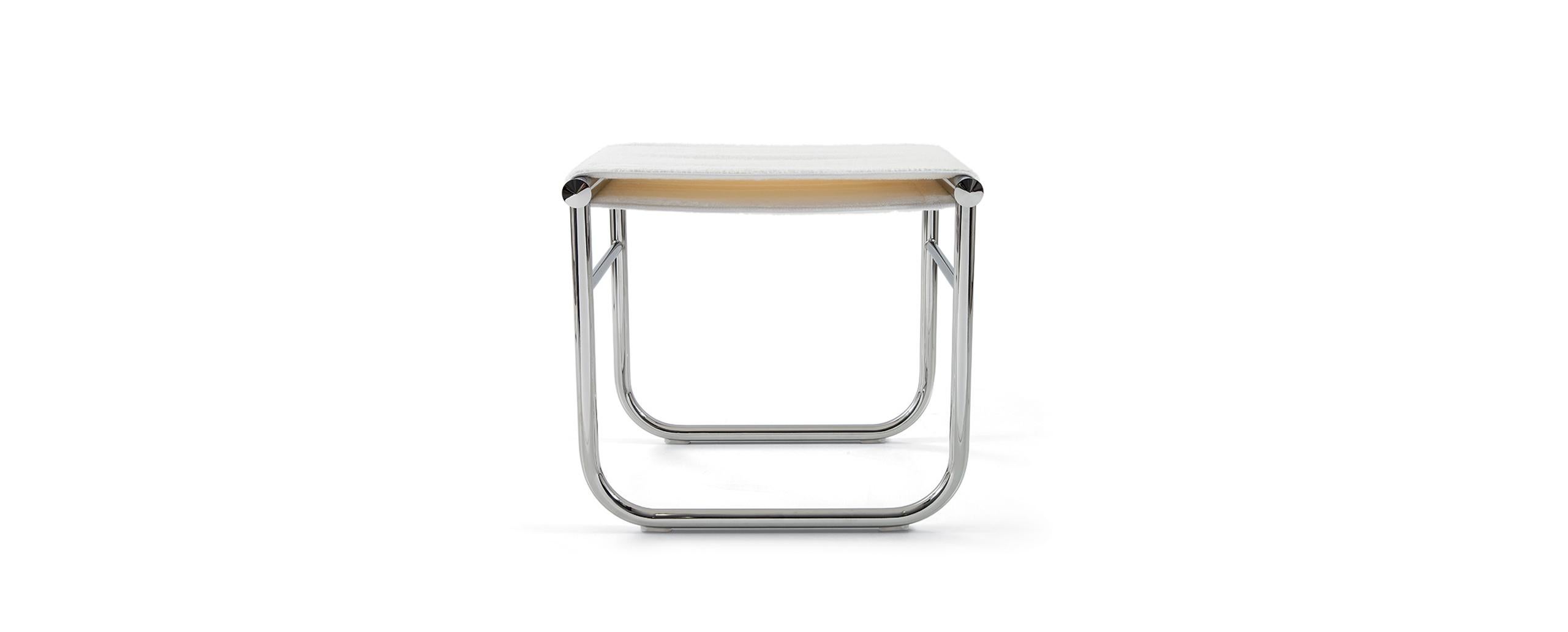 Stool designed by Charlotte Perriand in 1927. Relaunched by Cassina in 1973/2014. Manufactured by Cassina in Italy.

Designed by Charlotte Perriand and part of the LC collection by Le Corbusier, Pierre Jeanneret and Charlotte Perriand.

A stool with