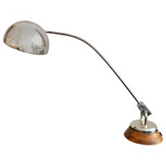 Charlotte Perriand Leather and Chrome Desk Lamp