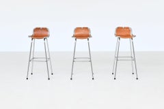 Charlotte Perriand leather bar stools Les Arcs Ski Resort France 1960