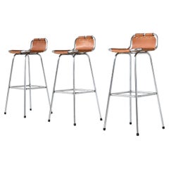 Charlotte Perriand leather bar stools Les Arcs Ski Resort France 1960