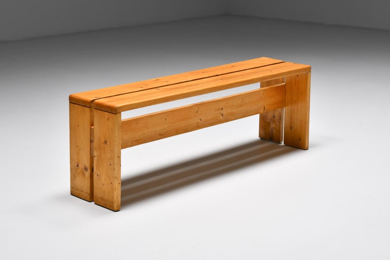 French Charlotte Perriand Les Arcs Bench