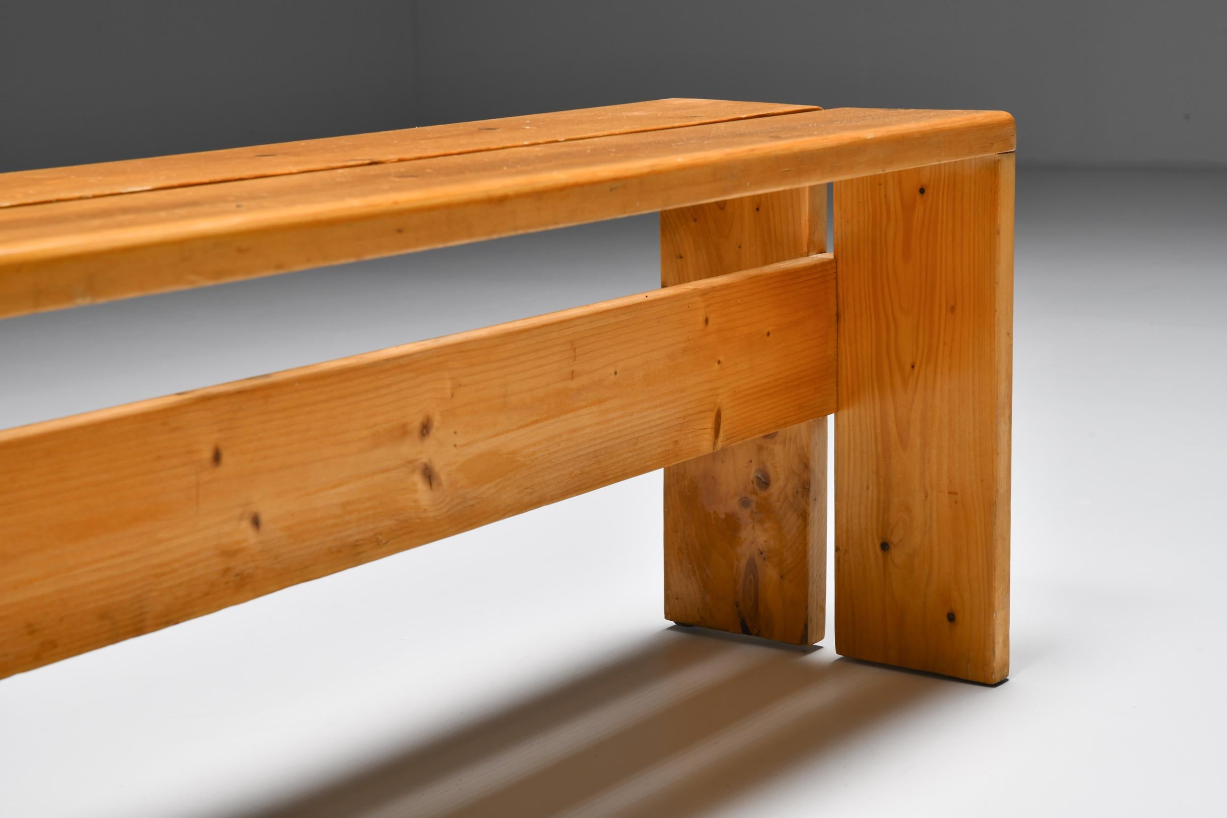 French Charlotte Perriand Les Arcs Bench