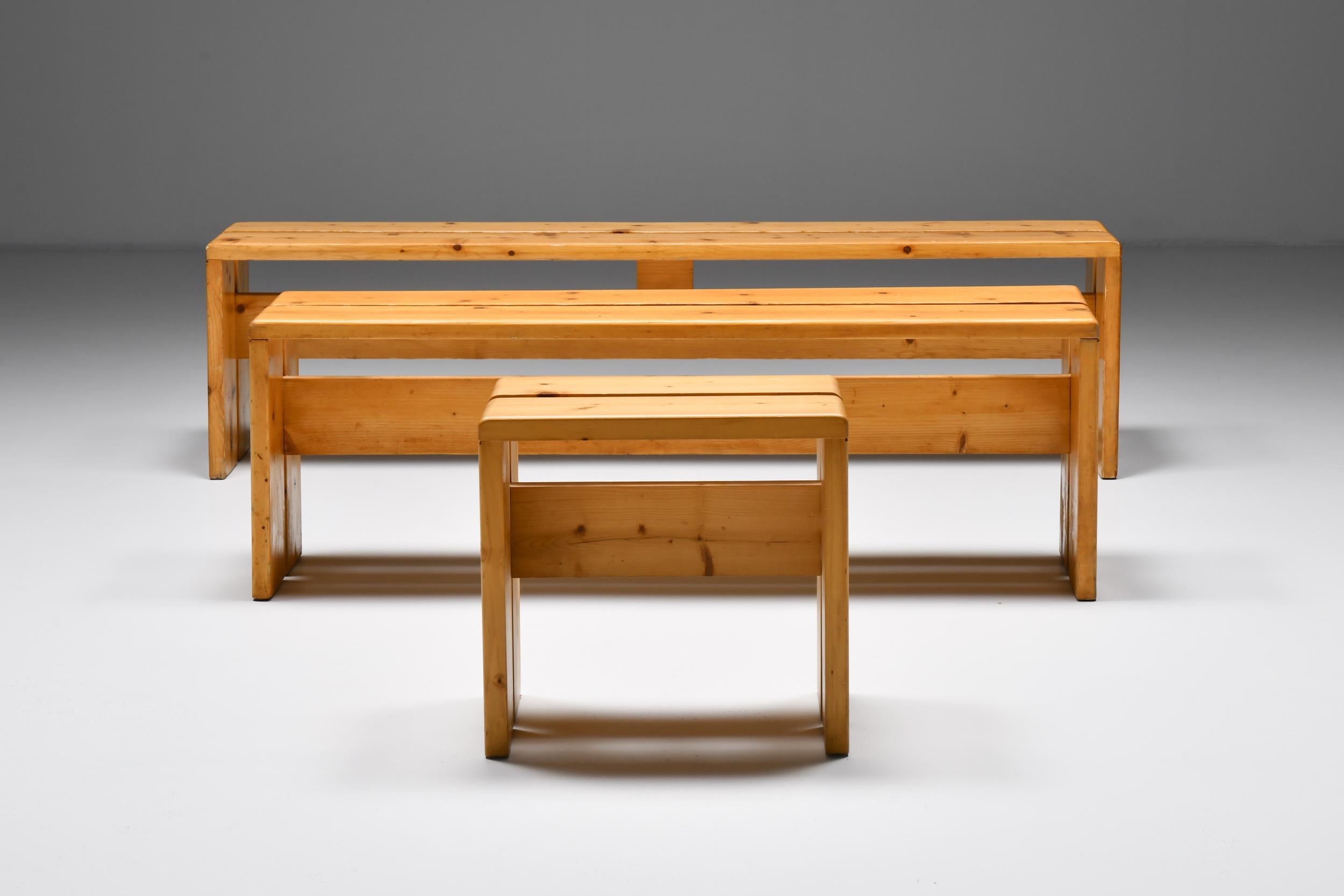 Charlotte Perriand Les Arcs Bench In Good Condition In Antwerp, BE