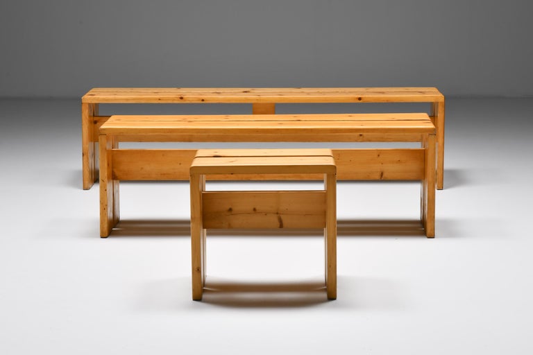 Mid-20th Century Charlotte Perriand Les Arcs Bench