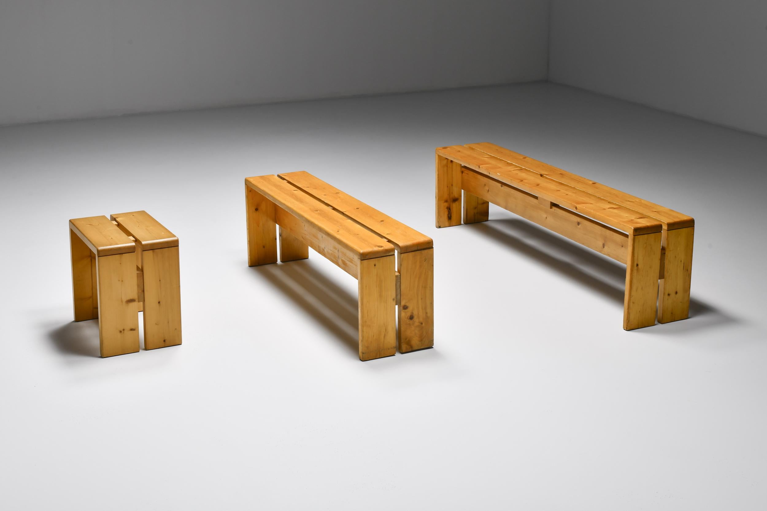 Mid-20th Century Charlotte Perriand Les Arcs Bench