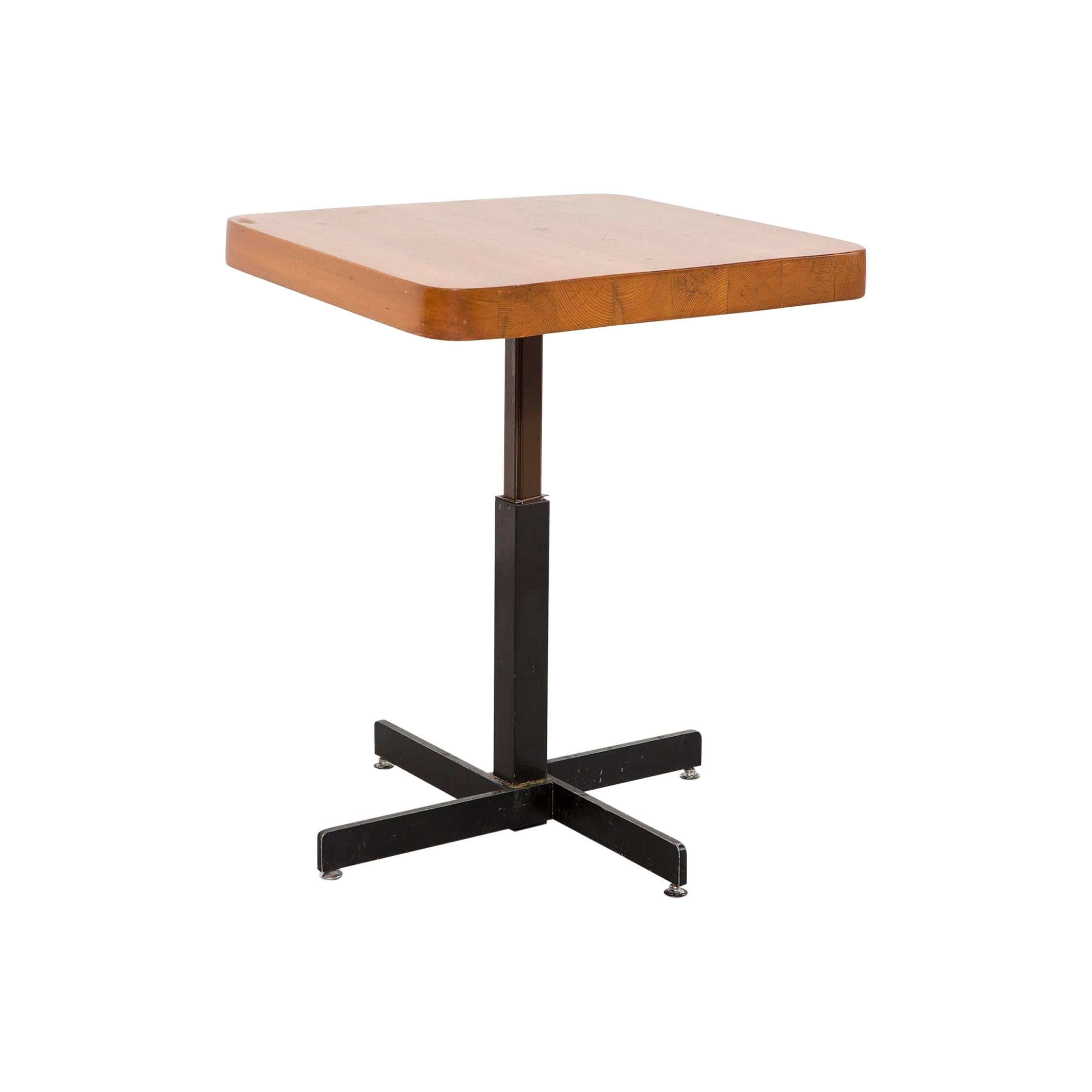 Charlotte Perriand Les Arcs Adjustable Square Table For Sale