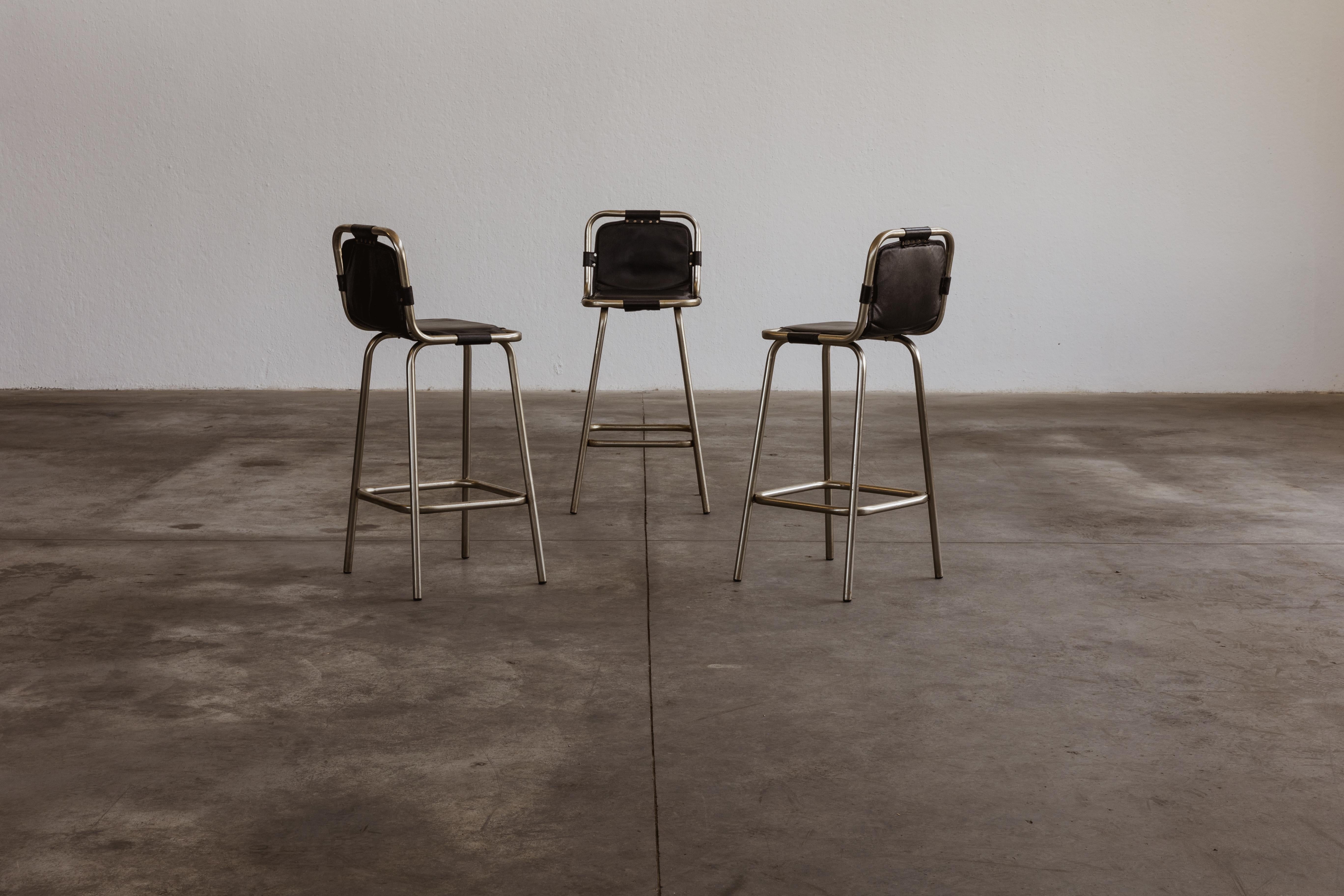 Charlotte Perriand “Les Arcs” Bar Stools for Cassina, 1960s, Set of 3 For Sale 6