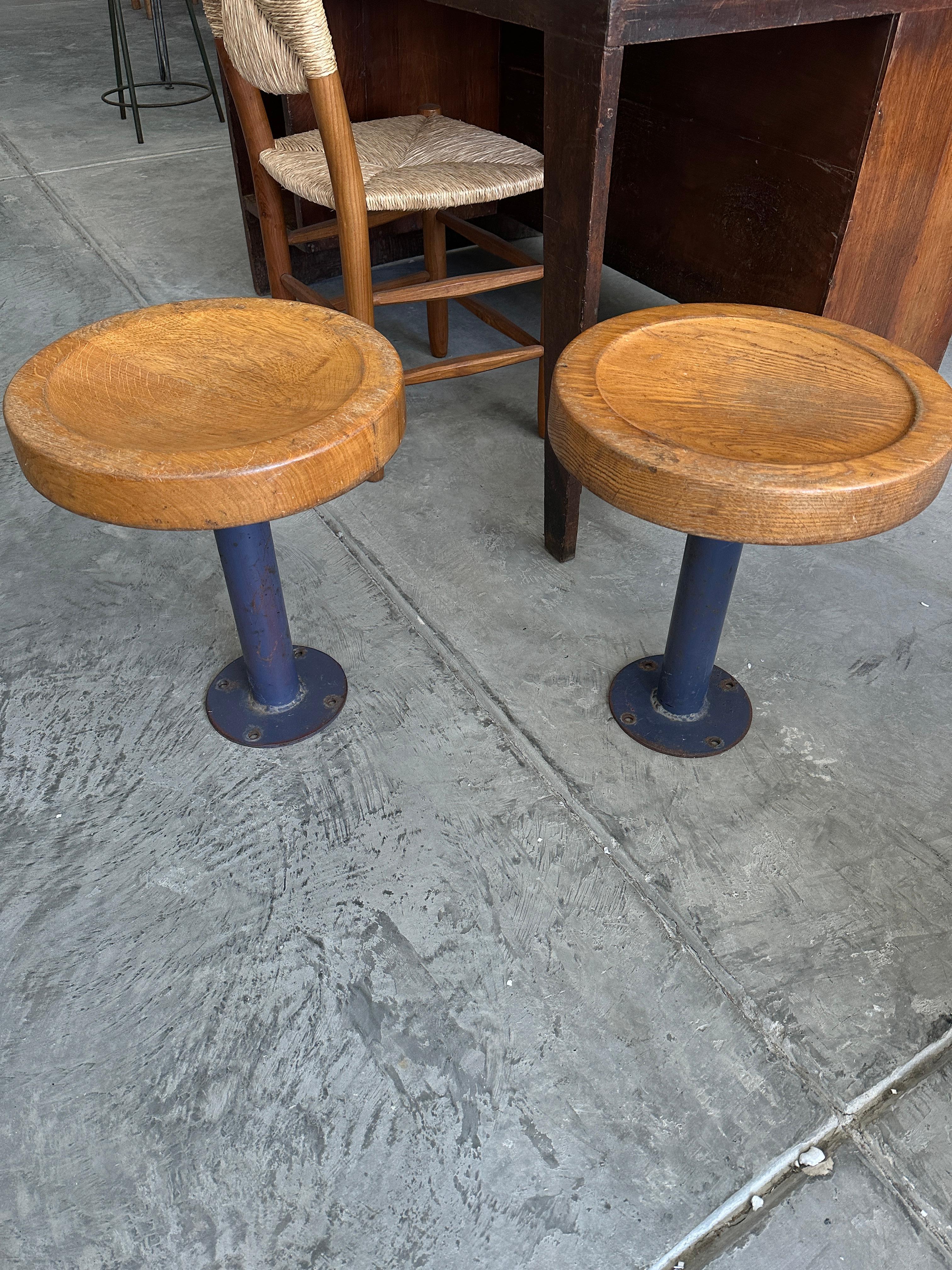 Charlotte Perriand ‘Les Arcs’ Fixed Stool In Good Condition For Sale In San Francisco, CA