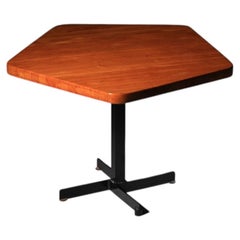 Charlotte Perriand “Les Arcs” pentagonal dining table in pine from the 1960s