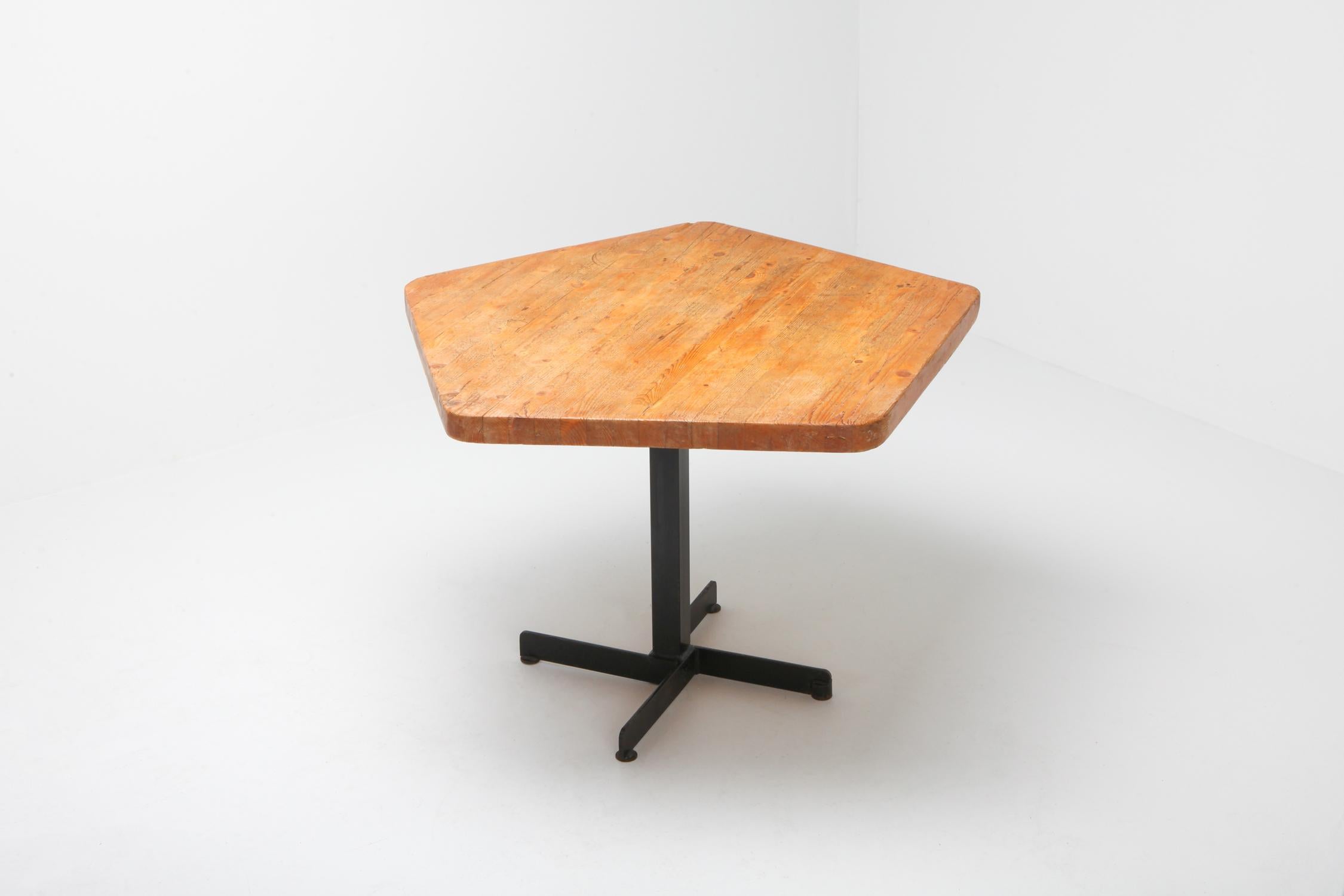 Mid-Century Modern Charlotte Perriand 'Les Arcs' Pentagonal Table, France, 1960s