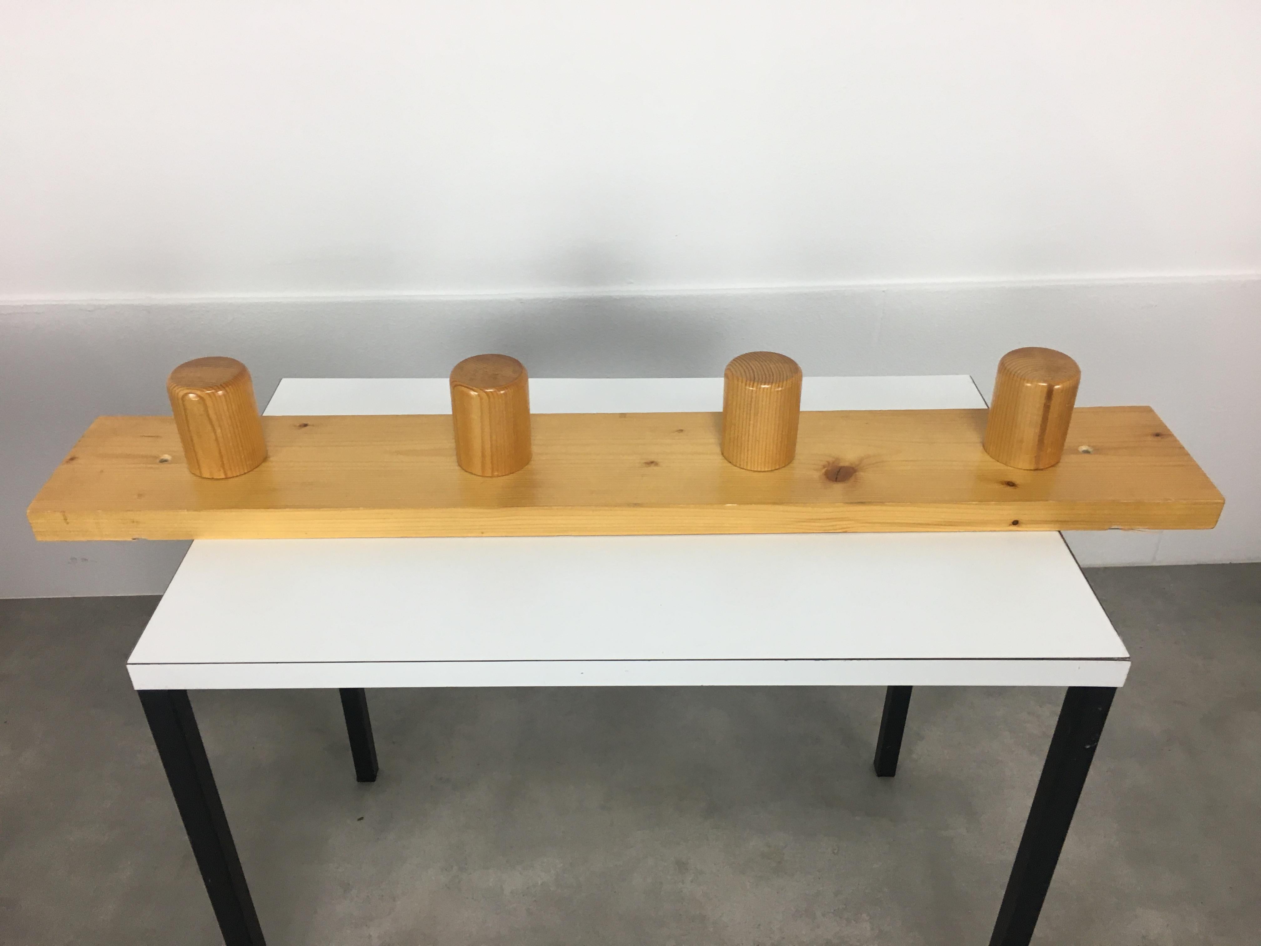 Charlotte Perriand Les Arcs pine wood coat rack, 1960's 4