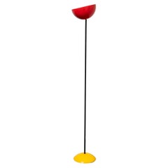 Charlotte Perriand Les Arcs Style Red and Yellow Floor Lamp