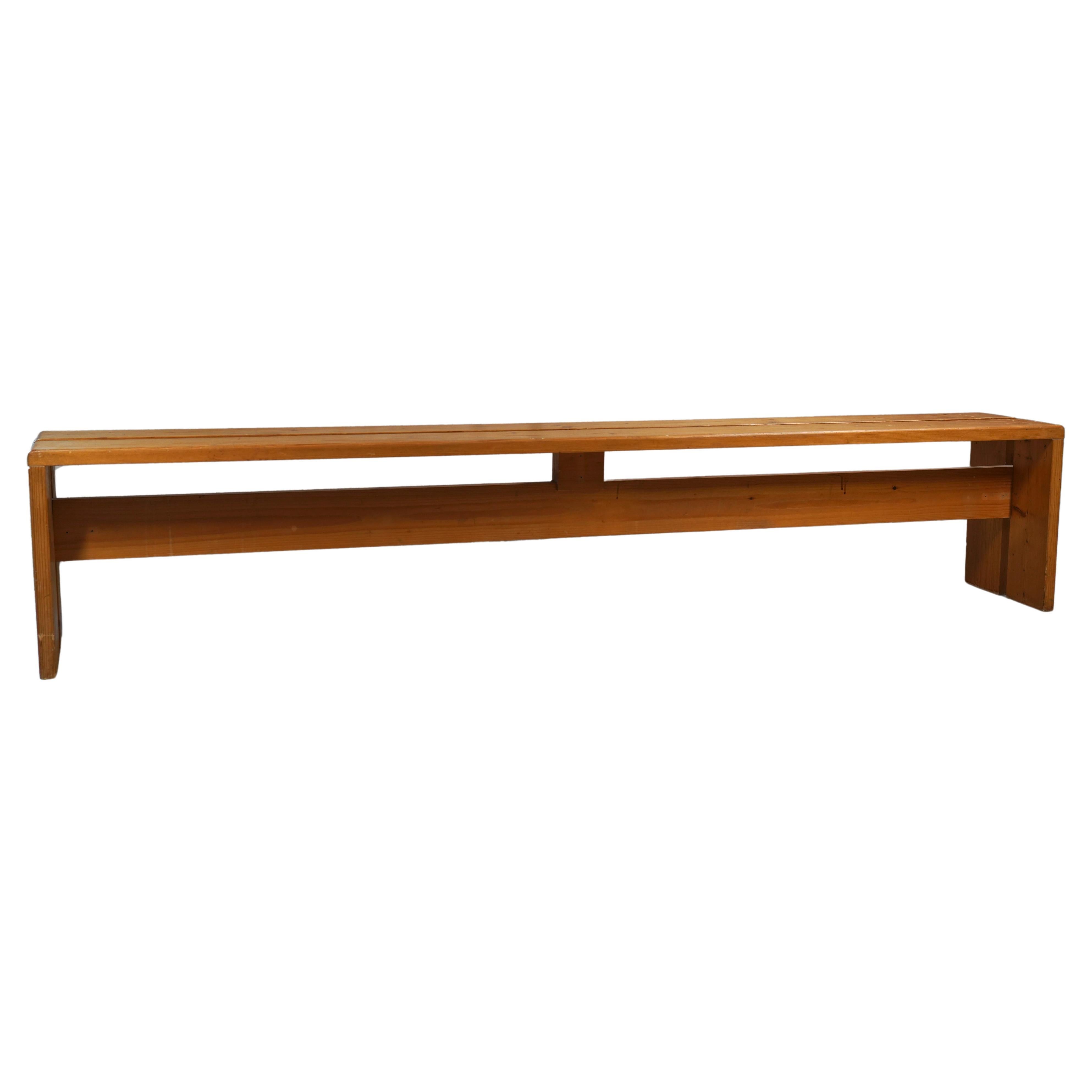 Charlotte Perriand Long Bench from Les Arcs, France circa 1968 For Sale